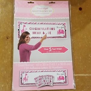 Nwt giant personalized banner. Its a girl!